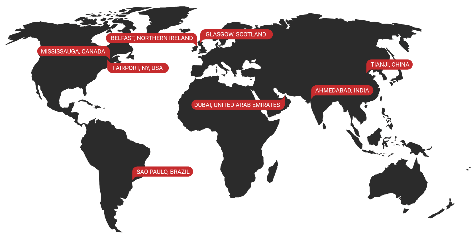 Qualitrol office locations on world map