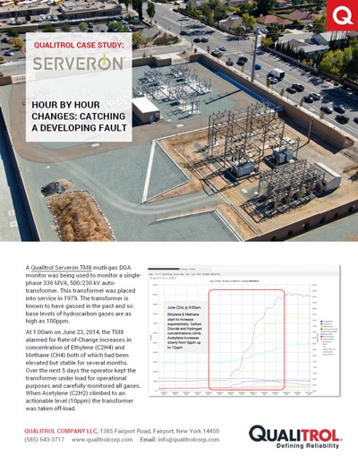 Qualitrol Serveron Case Study Developing Dissolved Gas Analysis Fault