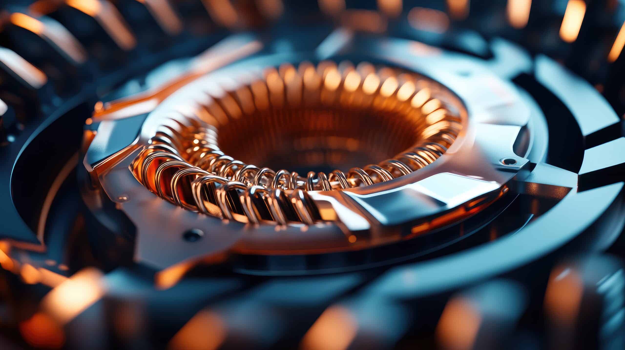 Stator close up wiring